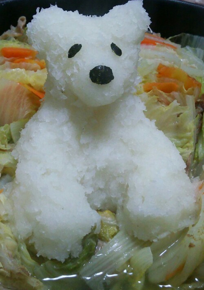 話題のシロクマ鍋♪作ってみました!-レシピのメイン写真