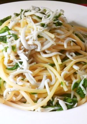 わさび菜としらすのパスタ-レシピのメイン写真