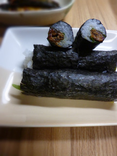 細巻き(いわしの甘露煮・青しそ・梅)-レシピのメイン写真