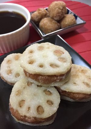 れんこん挟み揚げ♪♪豚肉の竜田味☆-レシピのメイン写真
