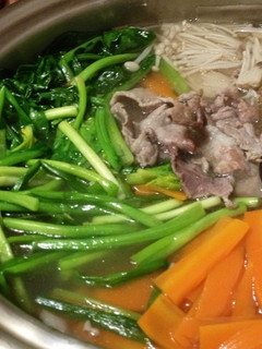ほうれん草とごぼうとにんじんの常夜鍋-レシピのメイン写真
