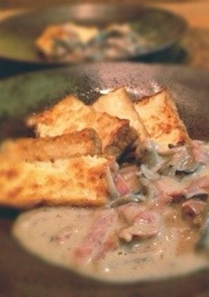 厚揚げ　キノコクリームソースあんかけ-レシピのメイン写真