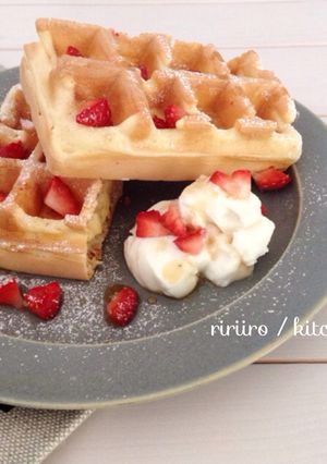 バター不使用！ヘルシーワッフル-レシピのメイン写真