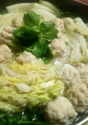 豆腐入り鳥団子・豚肉白菜のフライパン鍋-レシピのメイン写真