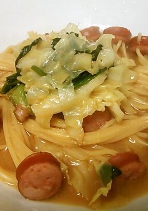 斬新クラゲ型味噌パスタ♪-レシピのメイン写真