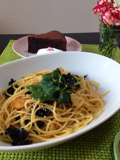 海苔と三つ葉のスパゲッティ-レシピのメイン写真