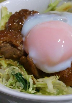 温玉とろ~り、鶏の照り焼き丼-レシピのメイン写真