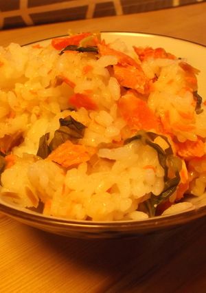 鮭と広島菜と梅干の簡単混ぜご飯☆-レシピのメイン写真