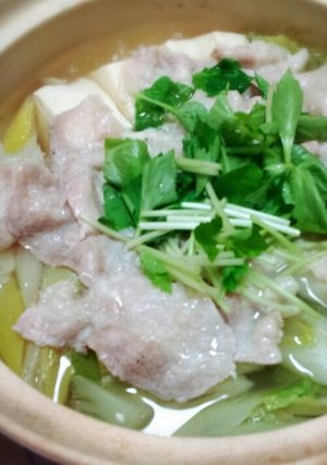 豚バラと白菜の簡単！だしの素鍋-レシピのメイン写真