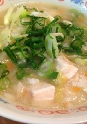 ゴロゴロ鶏のポカポカ雑炊-レシピのメイン写真
