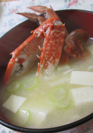 ☆ワタリガニの味噌汁☆いいダシが出ます♪-レシピのメイン写真