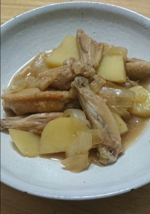 おふくろの味。鳥手羽中の簡単煮物-レシピのメイン写真