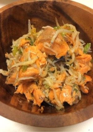 【糖質制限】鮭缶としらすのごま油炒め-レシピのメイン写真