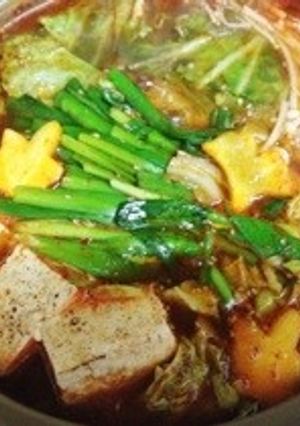 モツ&鶏のチゲ鍋☆シメのラーメン-レシピのメイン写真
