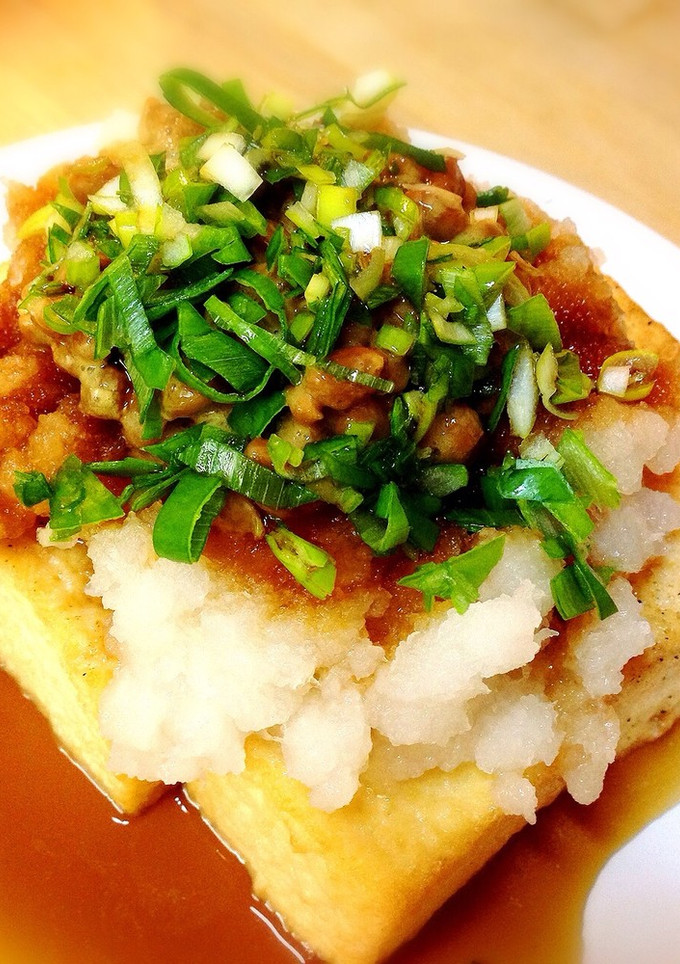 簡単☆厚揚げのおろし納豆添え-レシピのメイン写真