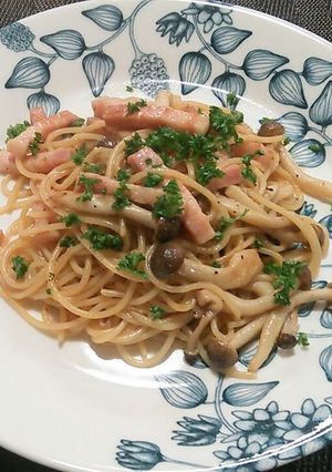 ベーコンと茸のパスタde『男のオリ醤』-レシピのメイン写真