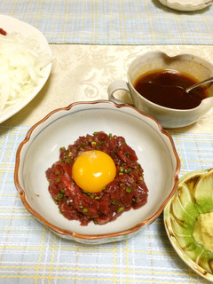 ☆馬肉ユッケとユッケのたれ☆-レシピのメイン写真