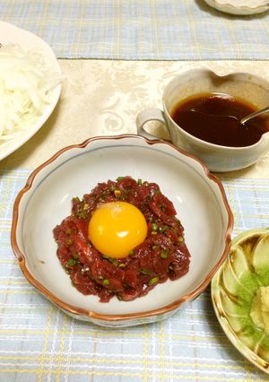 ☆馬肉ユッケとユッケのたれ☆-レシピのメイン写真