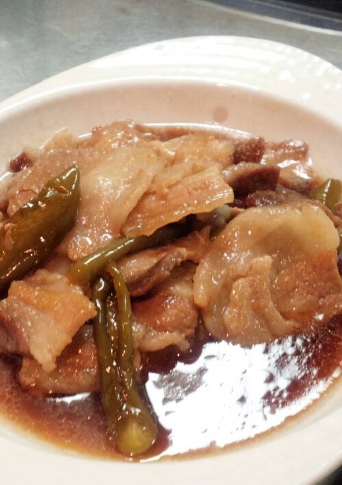 黒酢入り！豚とピーマンの中華風甘辛煮-レシピのメイン写真