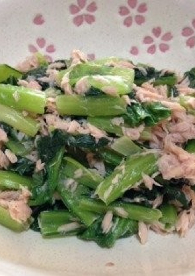 小松菜とツナ缶の和え物-レシピのメイン写真