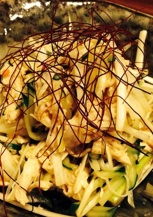 鶏胸肉と白ネギのゴマしょう油和え〜☆-レシピのメイン写真
