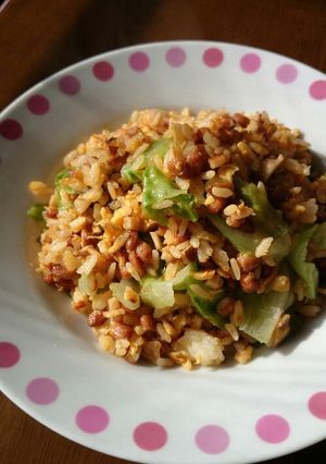 パラパラ納豆レタスチャーハン-レシピのメイン写真