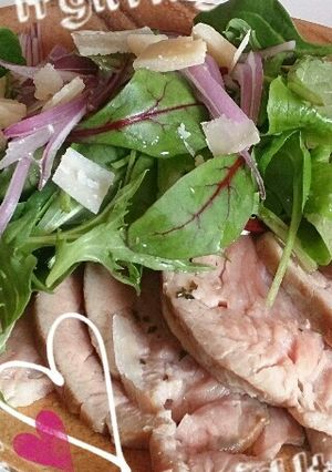 豚ヒレ肉とベビーリーフのタリアータ-レシピのメイン写真