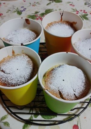 紙コップで抹茶シフォン♪-レシピのメイン写真