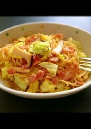 キャベツとキノコ、ベーコンのパスタ♡-レシピのメイン写真