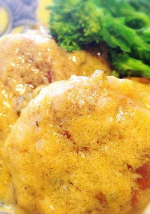 やわらかハンバーグのかぼちゃクリーム煮-レシピのメイン写真