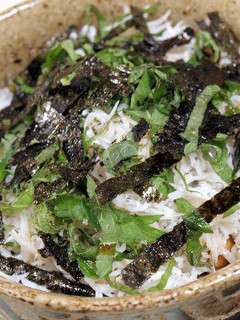 山菜ごはんdeしらす丼-レシピのメイン写真