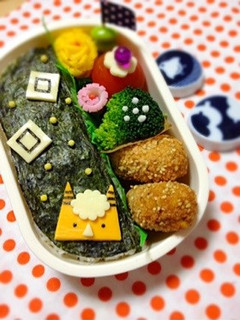 キャラ弁✳︎チーズで節分のおにさん♡-レシピのメイン写真