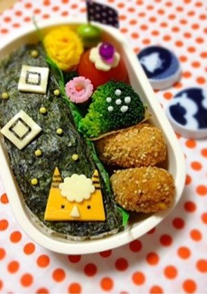 キャラ弁✳︎チーズで節分のおにさん♡-レシピのメイン写真
