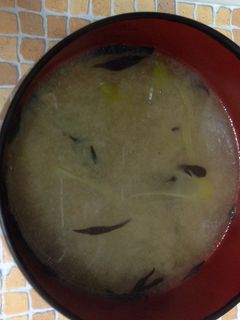 鉄分補給!ごま油が香るヒジキのみそ汁-レシピのメイン写真