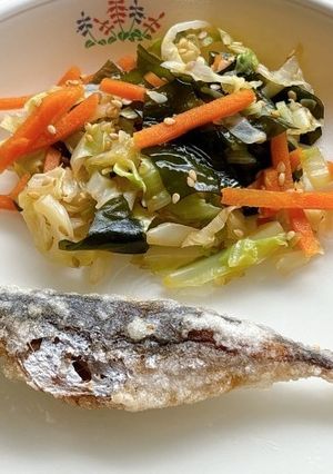 簡単給食　小あじのから揚げ-レシピのメイン写真