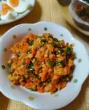 魚肉ソーセージと余り野菜のキーマ※昼ご飯