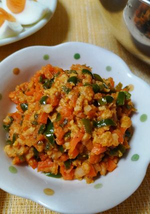 魚肉ソーセージと余り野菜のキーマ※昼ご飯-レシピのメイン写真