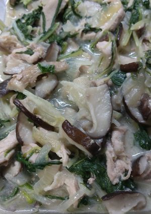 水菜の豆乳煮-レシピのメイン写真