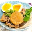 大根柔らか♪豚バラ大根☻半熟玉子添え