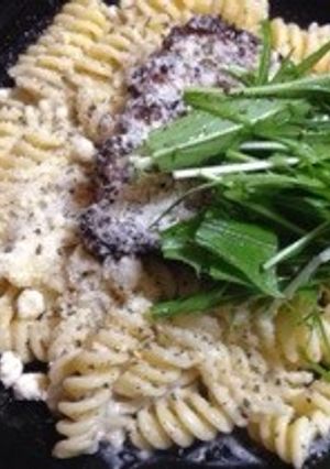 簡単☆椎茸と鴨肉のチーズクリームパスタ-レシピのメイン写真