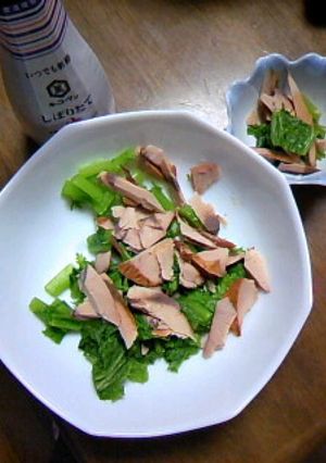 簡単！わさび菜と鰹節の和えるだけ～♪-レシピのメイン写真