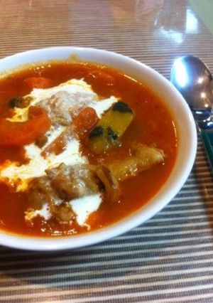 鶏手羽元とかぼちゃのトマト煮♪-レシピのメイン写真