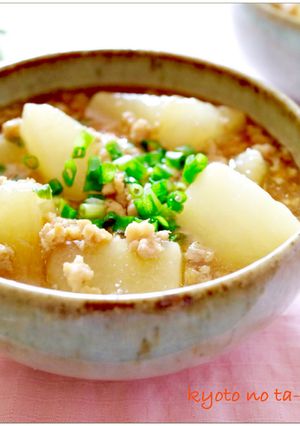 ✿とろ～り かぶと鶏ひき肉のあんかけ✿-レシピのメイン写真