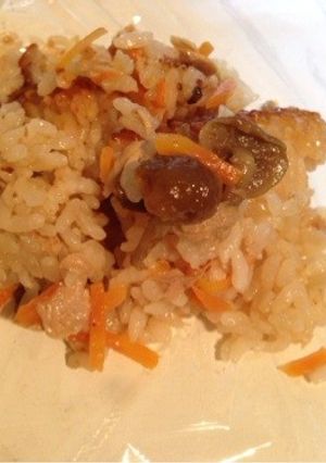 ナメコとツナの炊き込みご飯-レシピのメイン写真