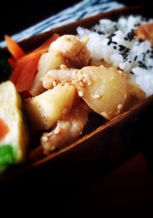 お弁当にも！鶏むね肉とジャガのごま味噌♪-レシピのメイン写真