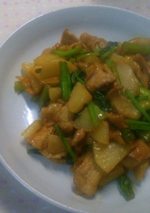 カブ消費☆しっかり味の肉野菜炒め-レシピのメイン写真