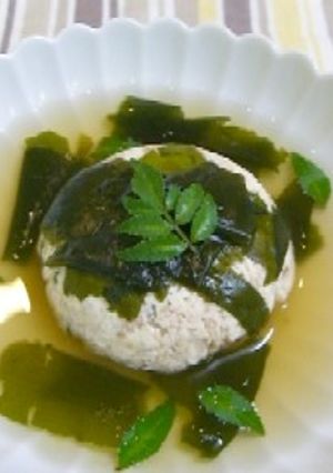 豆腐とツナの茶巾若布あんかけ-レシピのメイン写真
