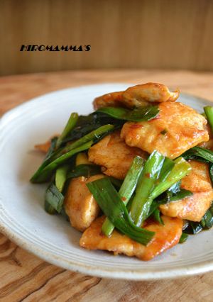 鶏ささみとニラのピリ辛豆板醤炒め-レシピのメイン写真