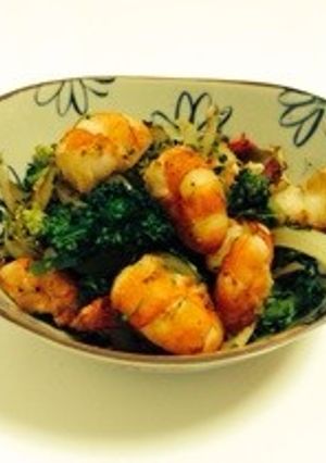 ヘルシー‼︎えびと野菜のガーリック炒め☆-レシピのメイン写真