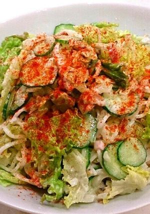 祖母秘伝の味！うーめん(そうめん)サラダ-レシピのメイン写真